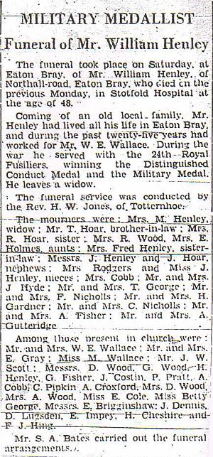 William Henley Funeral