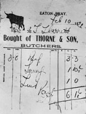 Thorne & Son receipt, 1922