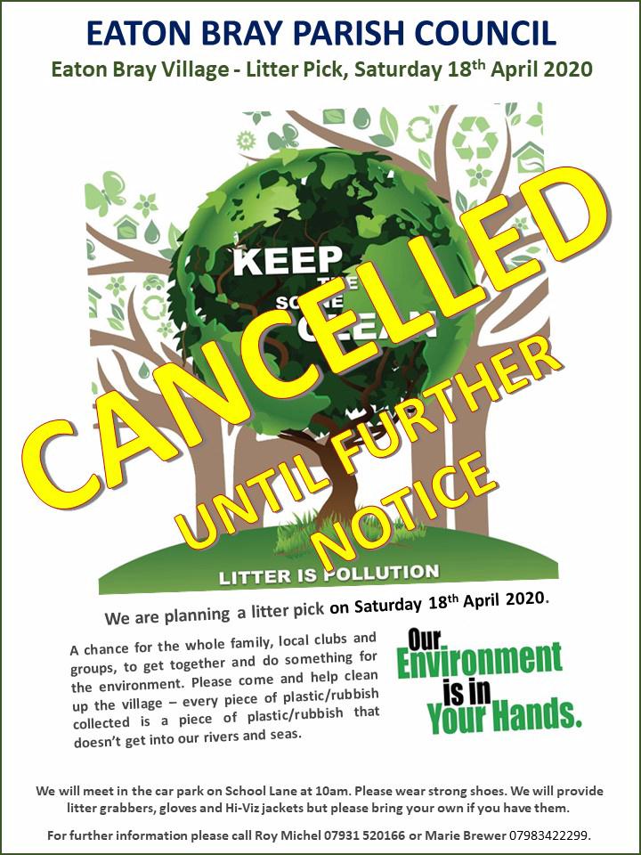 Litter Pick Day, Saturday 18 April - Cancelled