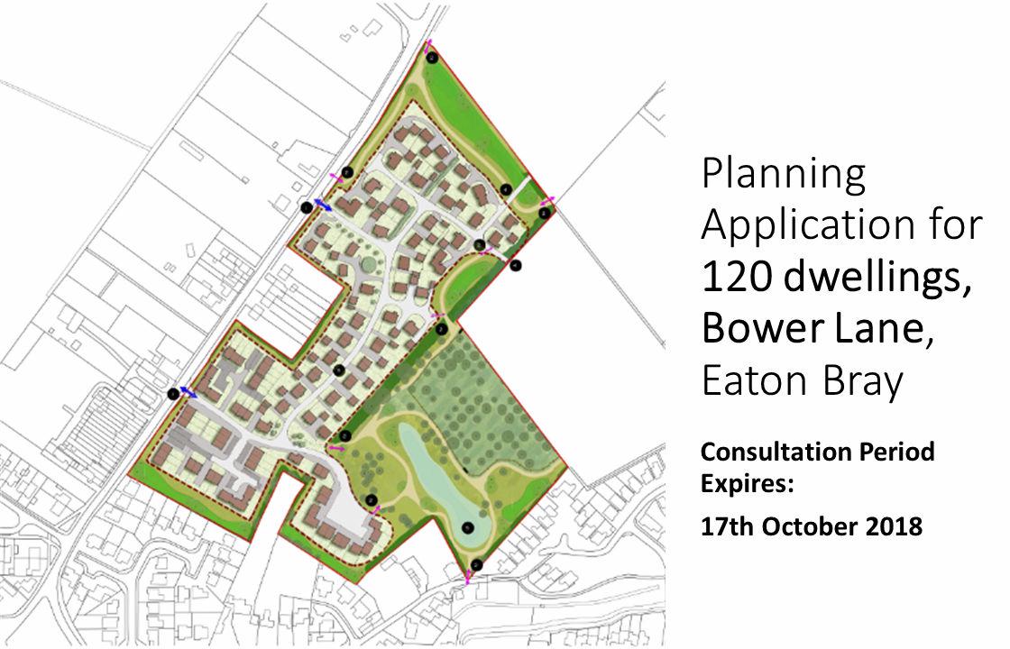 Planning Application for 120 dwellings, Bower Lane, Eaton Bray